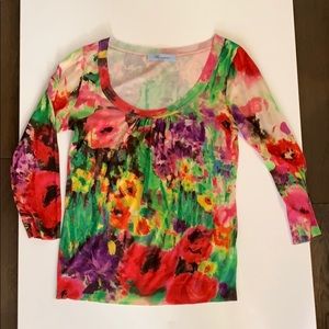 Watercolor floral silk sweater Blumarine. 10 GUC